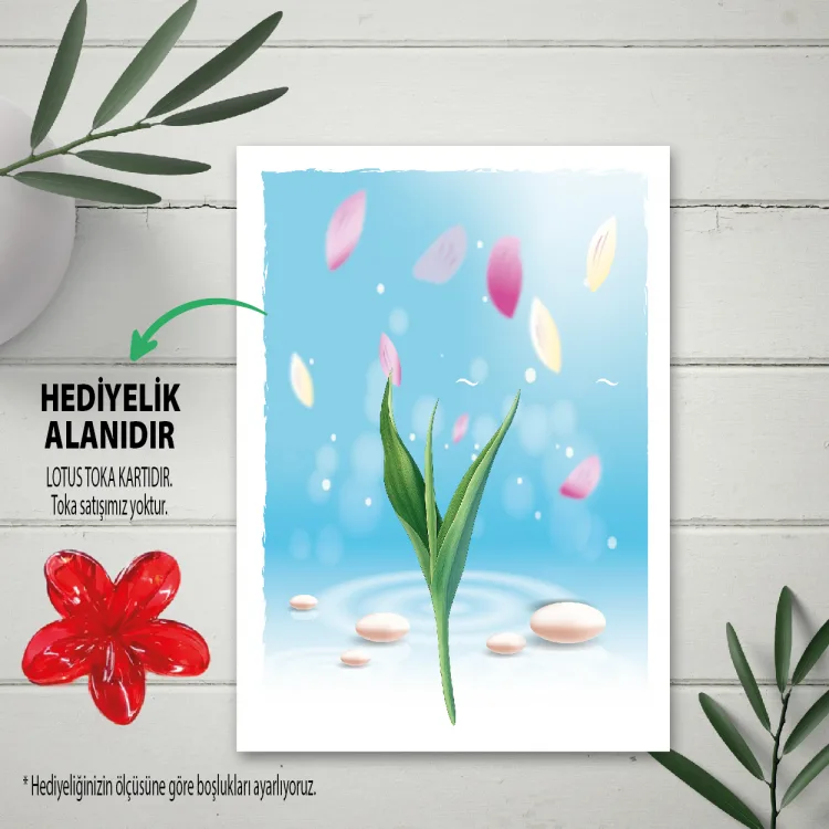 Hediyelik Kartı 0266 - Lotus Toka Hediyelik Kartı - Detay Görseli 1