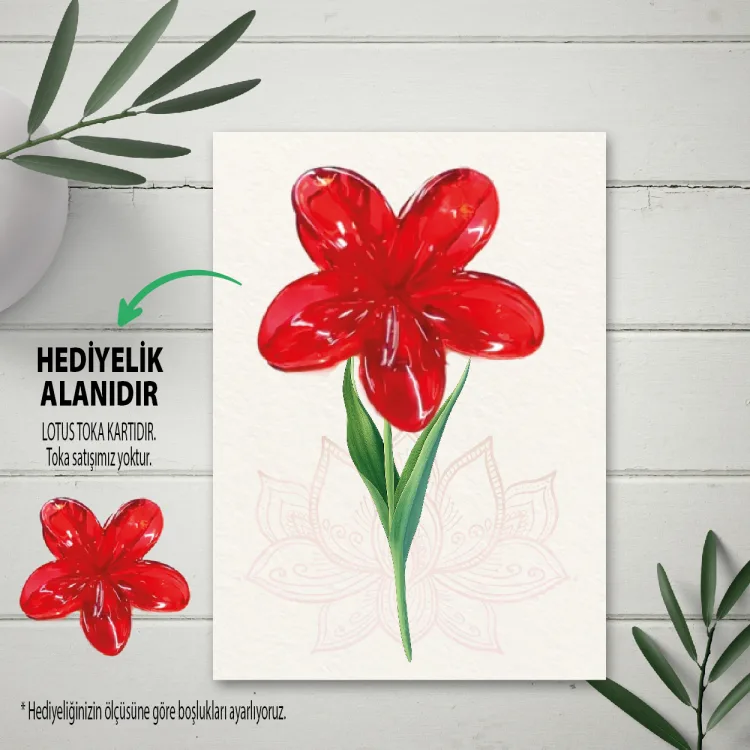 Hediyelik Kartı 0267 - Lotus Toka Hediyelik Kartı - Detay Görseli 2