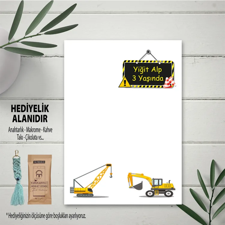 Hediyelik Kartı 0269 - İnşaat Temalı Hediyelik Anahtarlık Kartı