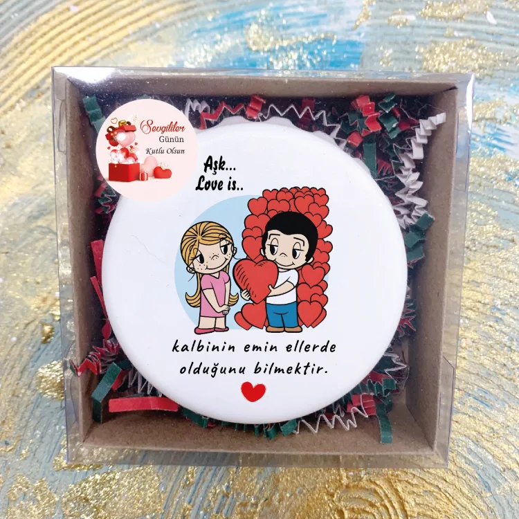 Kapak Açacaklı Magnet 14 Şubat Sevgililer Günü Hediye Set - 03