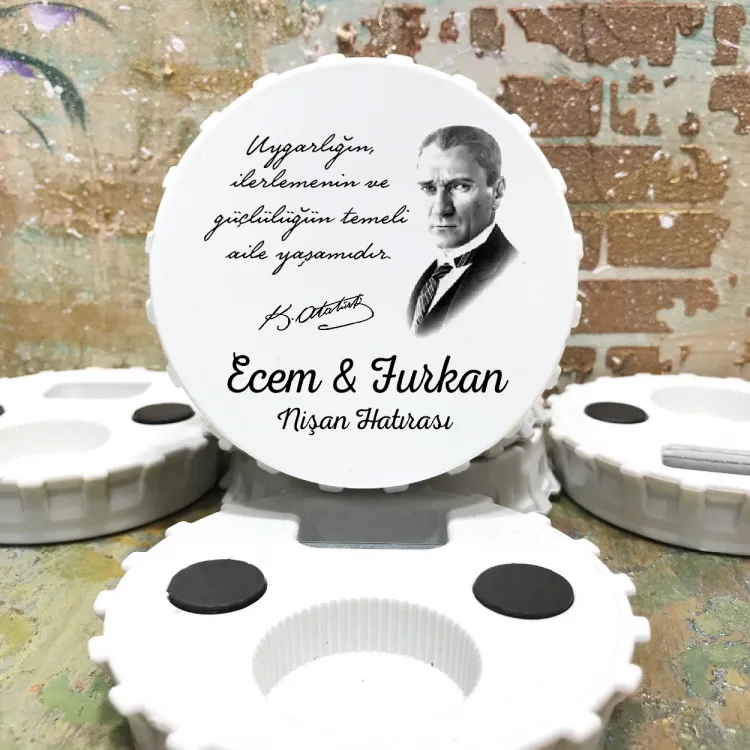 Kapak Magnet Açacaklı 0705 - Atatürk Tasarım