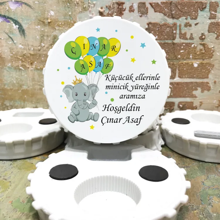 Kapak Magnet Açacaklı 869 - Sevimli Fil Tasarım