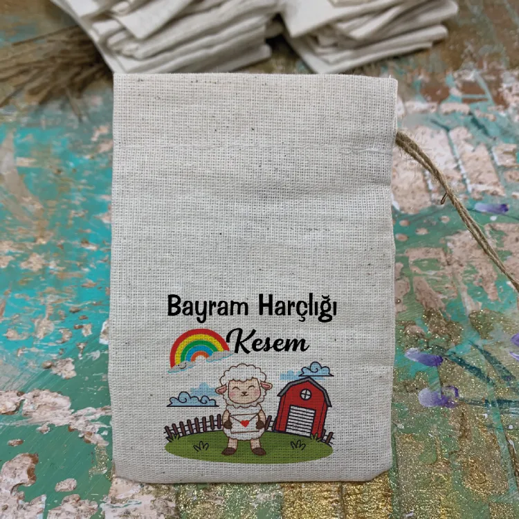 Baskılı Kese 0017 - Kurban Bayramı Harçlığı Hediyelik Kesesi