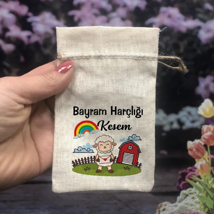Baskılı Kese 0017 - Kurban Bayramı Harçlığı Hediyelik Kesesi - Detay Görseli 1