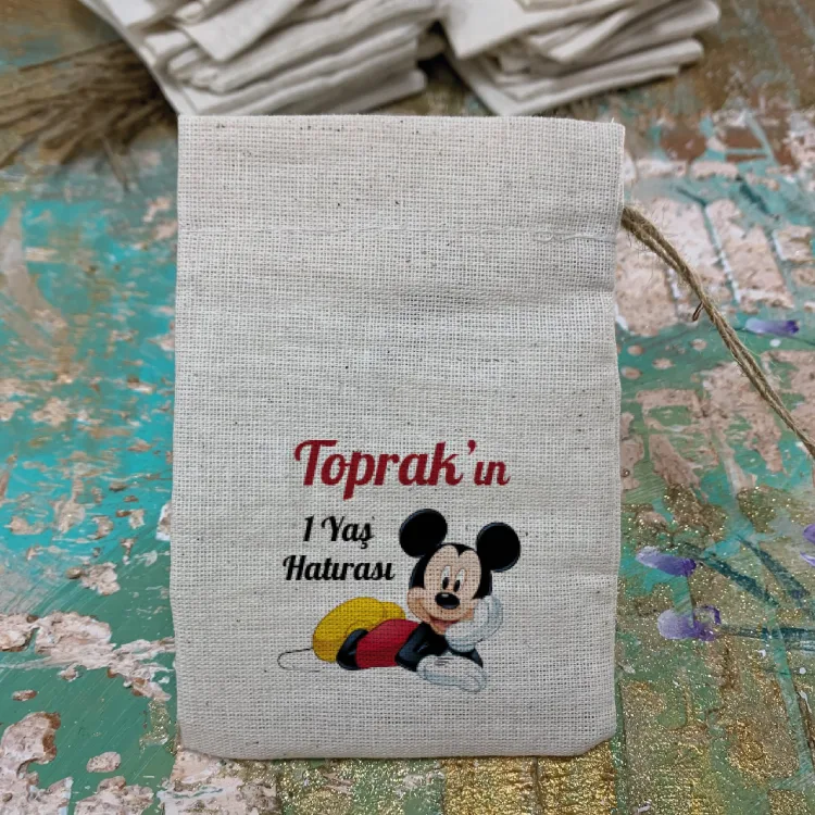 Baskılı Kese 0030 - Mickey Mouse Temalı Hediyelik Kese