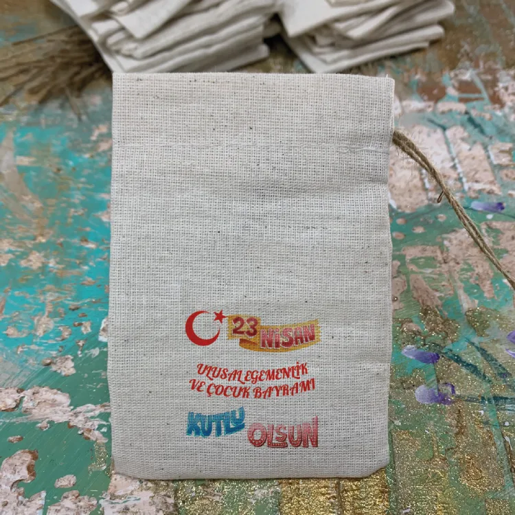 Baskılı Kese 0041 - 23 Nisan Çocuk Bayramı Temalı Hediyelik Kese