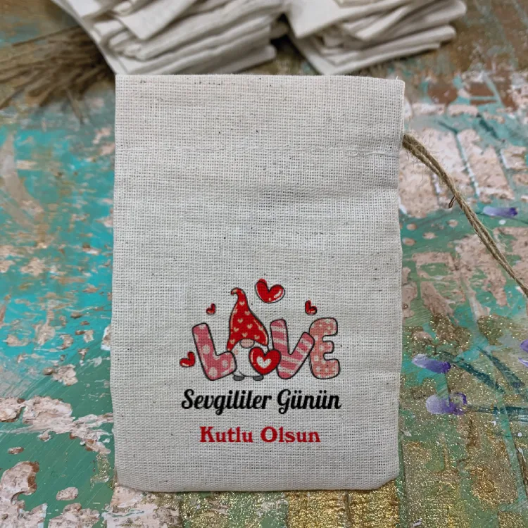 Baskılı Kese 0043 - Sevgililer Günü Hediyelik Kese