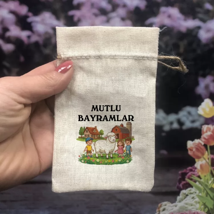 Baskılı Kese 0092 - Kurban Bayramı Harçlığı Hediyelik Kesesi - Detay Görseli 2