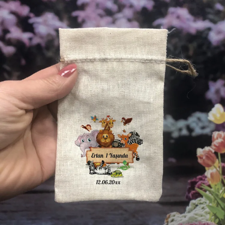 Baskılı Kese 0098 - Safari Tasarım Hediyelik Kese - Detay Görseli 1