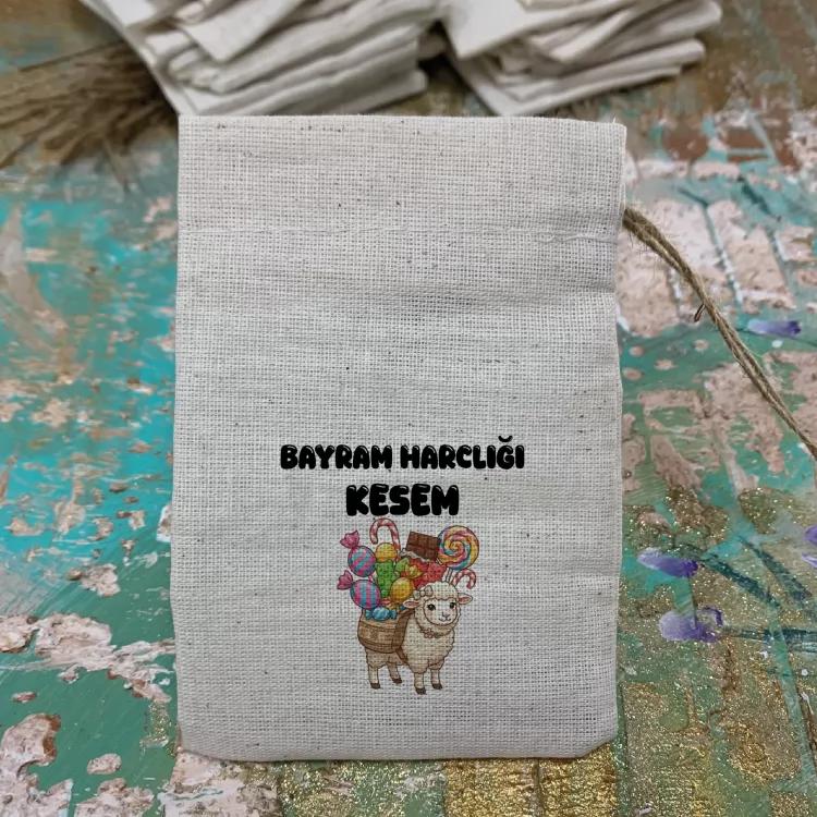 Baskılı Kese 0099 - Kurban Bayramı Harçlığı Hediyelik Kesesi - Detay Görseli 1