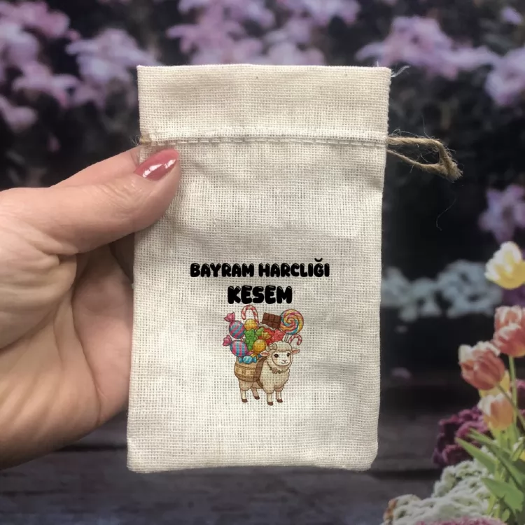 Baskılı Kese 0099 - Kurban Bayramı Harçlığı Hediyelik Kesesi - Detay Görseli 2
