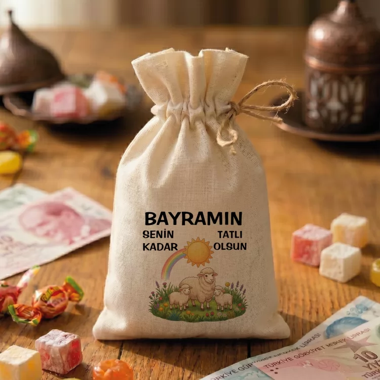 Baskılı Kese 0106 - Kurban Bayramı Harçlığı Hediyelik Kesesi