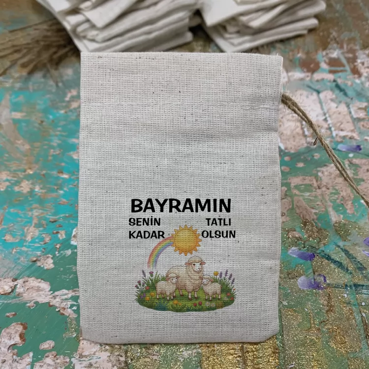 Baskılı Kese 0106 - Kurban Bayramı Harçlığı Hediyelik Kesesi - Detay Görseli 1