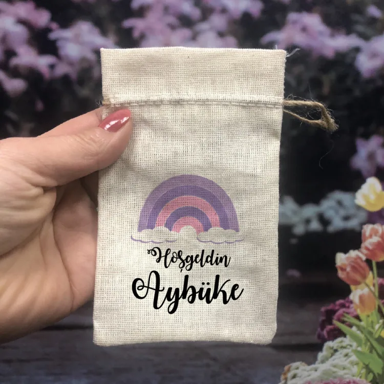 Baskılı Kese 0536 - Gökkuşağı Tasarım Hediyelik Kese - Detay Görseli 1