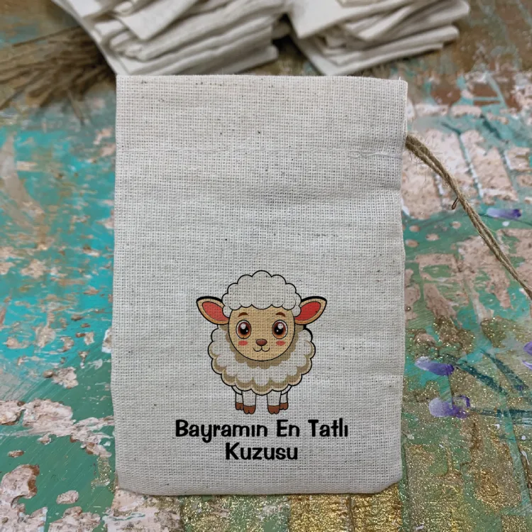 Baskılı Kese 0552 - Kurban Bayramı Hediyelik Harçlık Kesesi - Detay Görseli 1