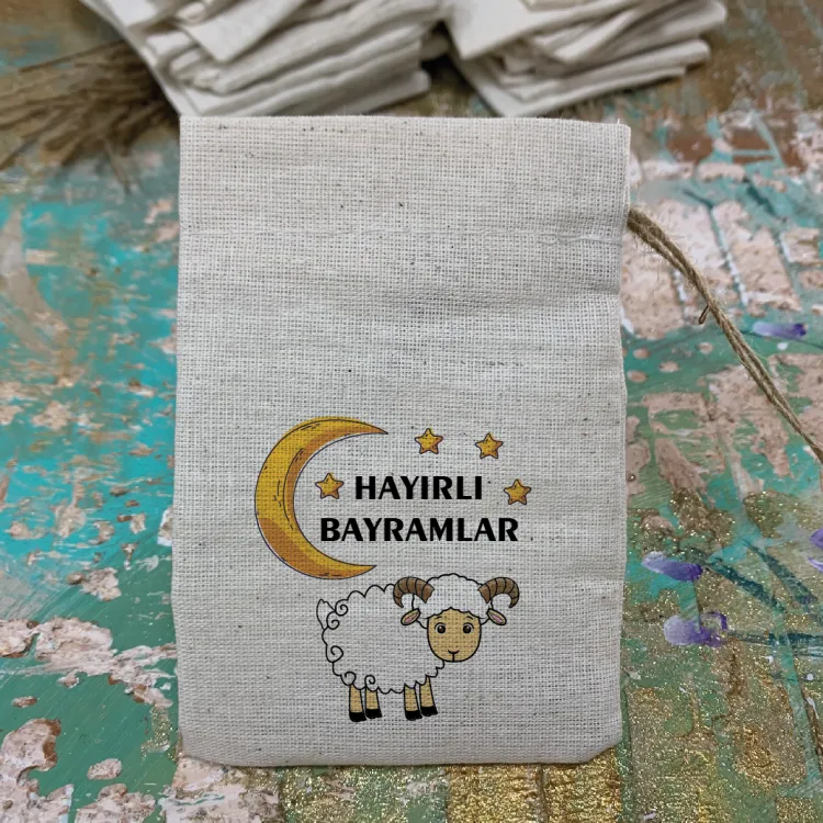 Baskılı Kese 0553 - Kurban Bayramı Hediyelik Harçlık Kesesi - Detay Görseli 1
