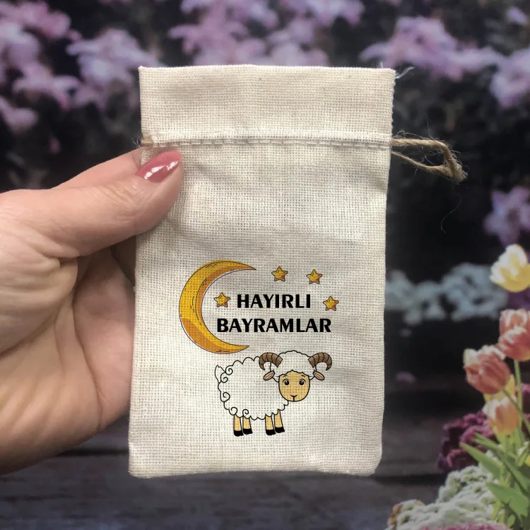 Baskılı Kese 0553 - Kurban Bayramı Hediyelik Harçlık Kesesi