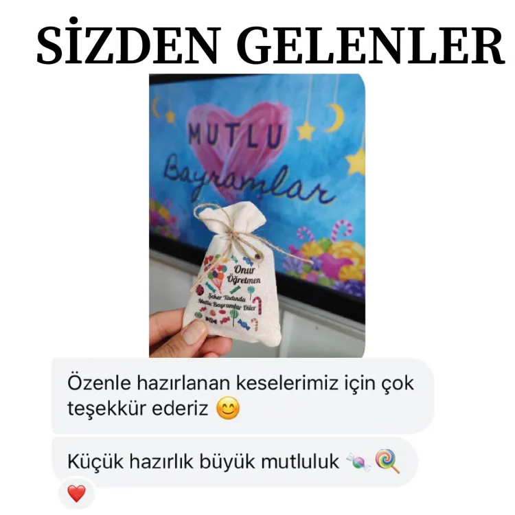 Baskılı Kese 0106 - Kurban Bayramı Harçlığı Hediyelik Kesesi - Detay Görseli 12