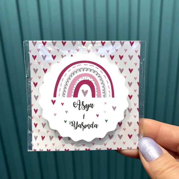 Magnet 0456 - Pembe Gökkuşağı Temalı - Detay Görseli 1