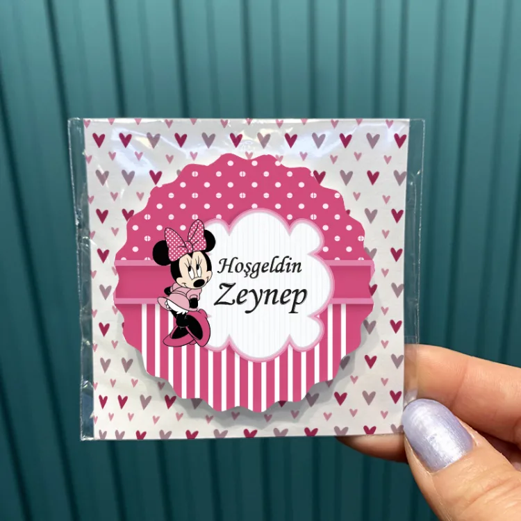 Magnet 0632 - Minie Mouse Pembe Tasarım - Detay Görseli 1