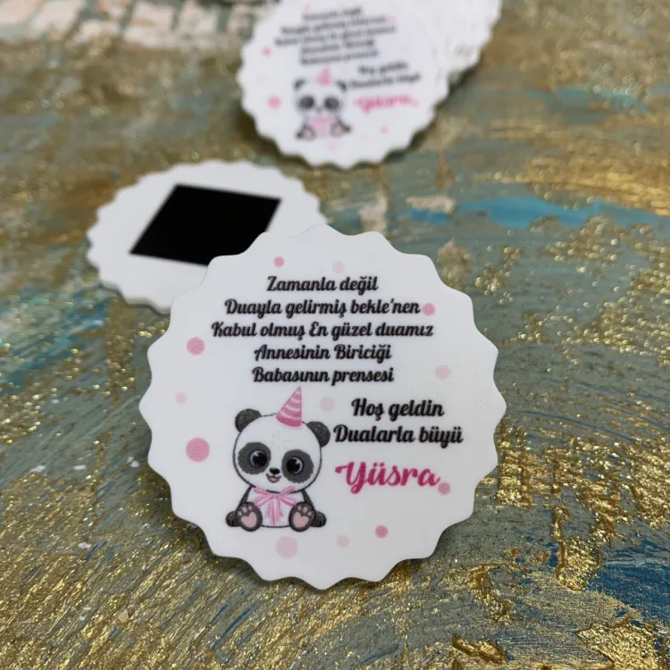 Magnet 0035 - Kız Bebek Panda Temalı - Detay Görseli 2