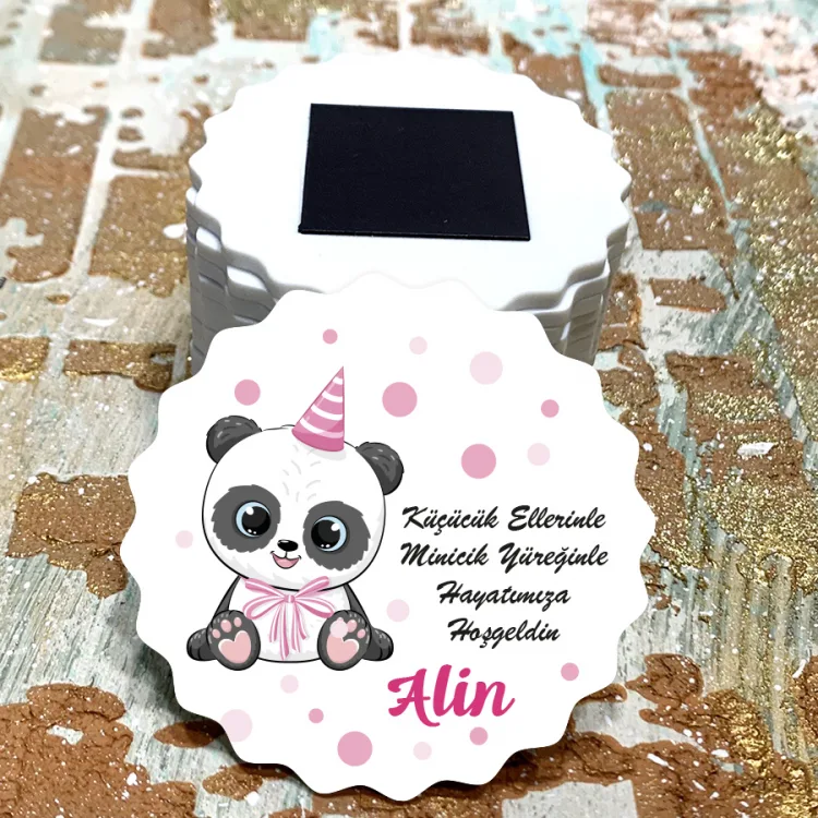Magnet 0035 - Kız Bebek Panda Temalı