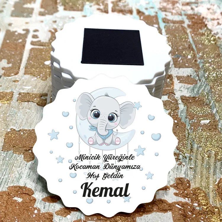 Magnet 0391 - Mavi Sevimli Fil Temalı