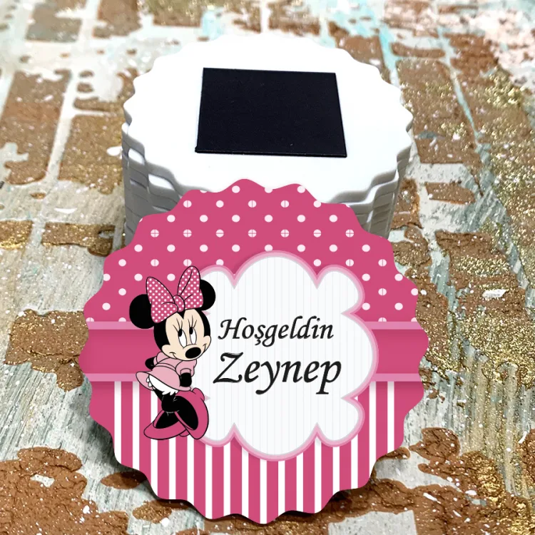 Magnet 0632 - Minie Mouse Pembe Tasarım