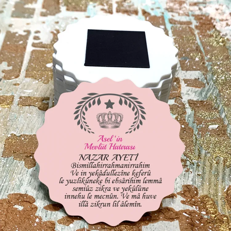 Magnet 0636 - Nazar Dualı Pembe Tasarım