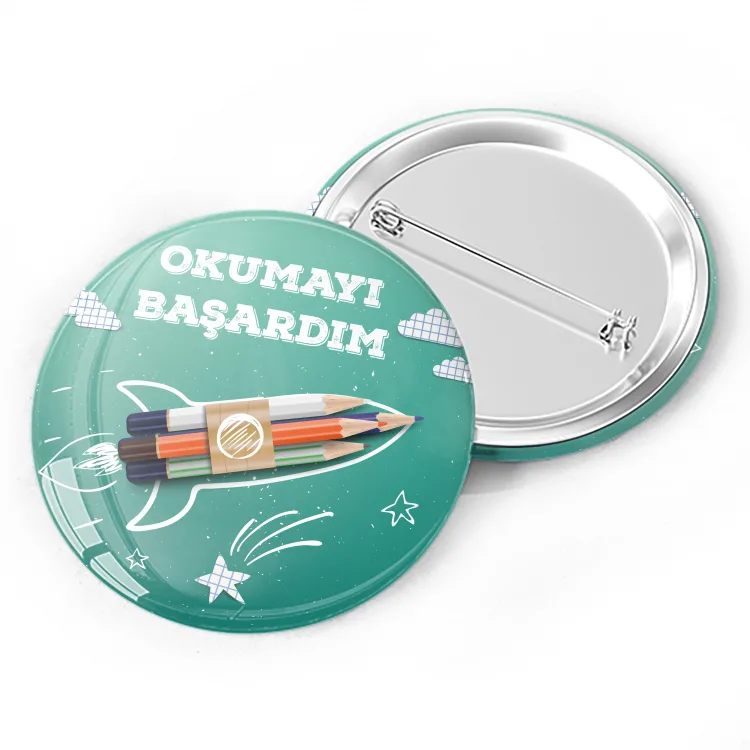 Yaka Rozeti İğneli 0082 - Okuma Bayramı Tasarım