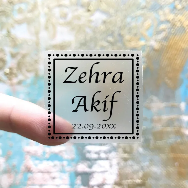 Kare Şeffaf Etiket 521