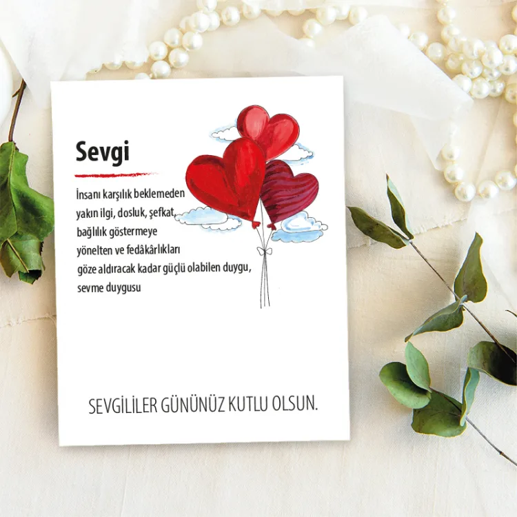 Takı Kartı 060 - Sevgililer Günü Bileklik Kartı