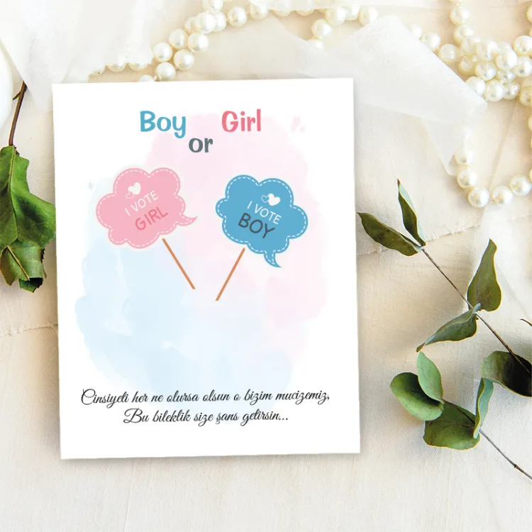 Takı Kartı 061 - Baby Shower Bileklik Kartı
