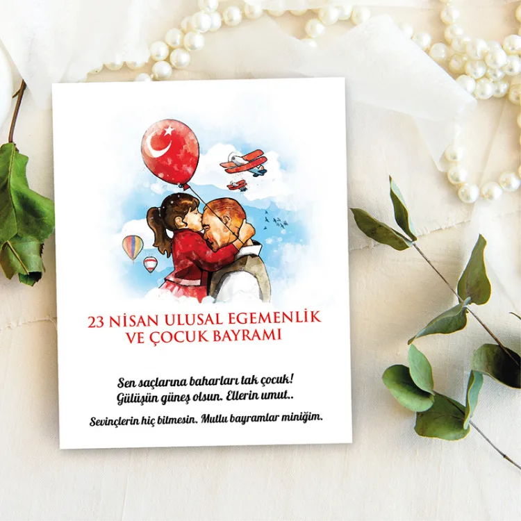 Takı Kartı 084 - 23 Nisan Temalı Hediye Kartı