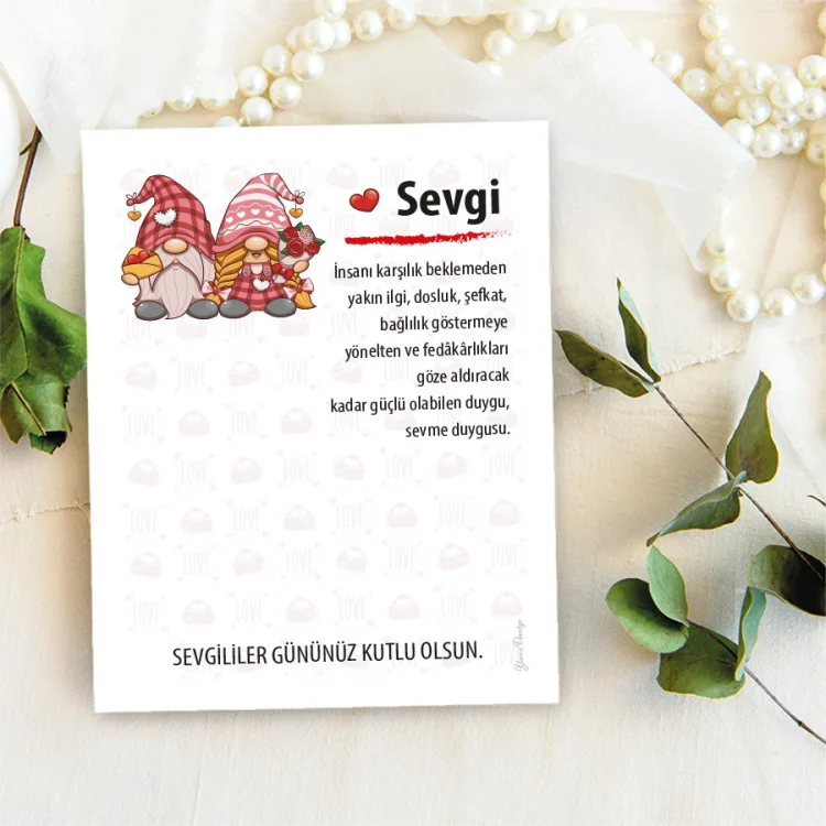 Takı Kartı 111 - 14 Şubat Sevgililer Günü Hediye Bileklik Kartı