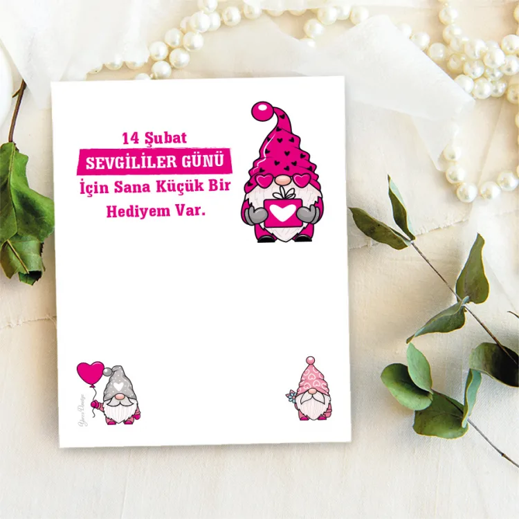Takı Kartı 112 - 14 Şubat Sevgililer Günü Hediye Bileklik Kartı