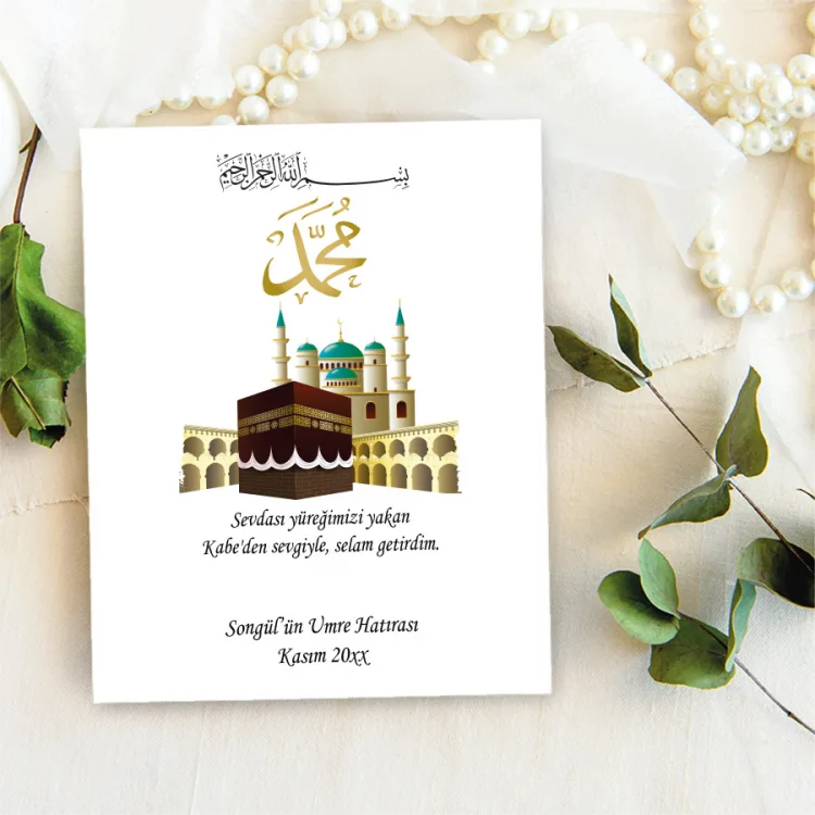 Takı Kartı 116 - Kabe Tasarım Hac, Umre Hatırası Kart
