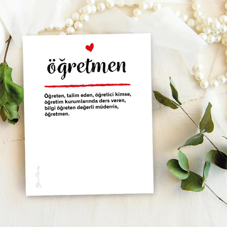Takı Kartı 137 - 24 Kasım Öğretmenler Günü Hediyelik Takı Kartı