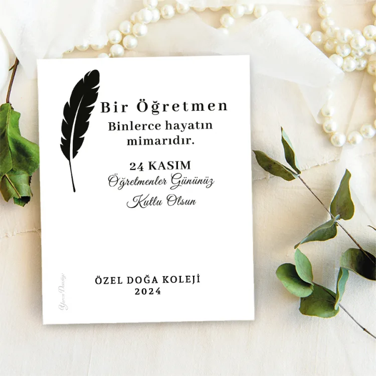 Takı Kartı 138 - 24 Kasım Öğretmenler Günü Hediyelik Takı Kartı