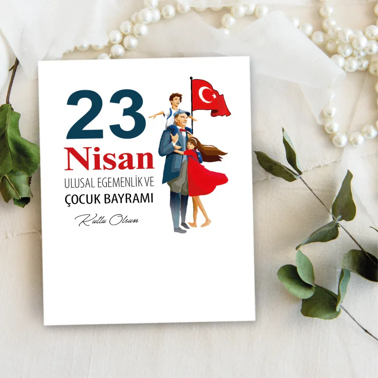 Takı Kartı 155 - 23 Nisan Çocuk Bayramı Hatırası Bileklik Hediye Kartı