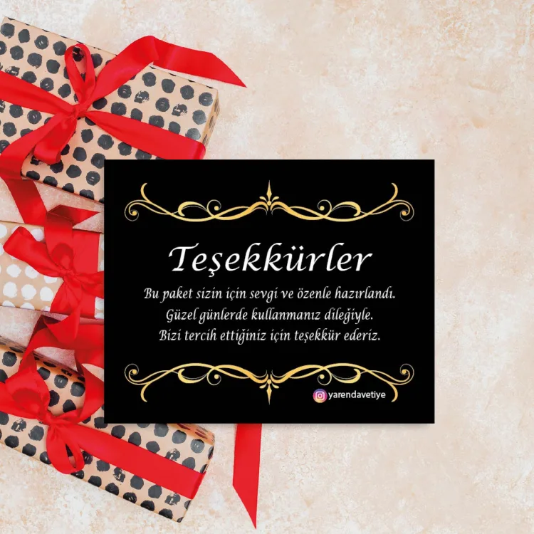 Teşekkür Kartı 003